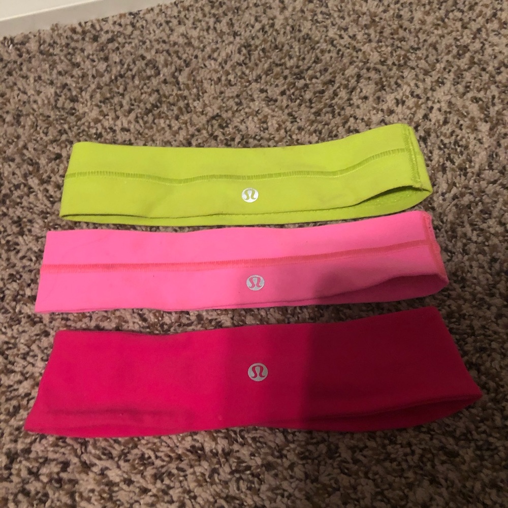 Bundle of Lululemon neon headbands